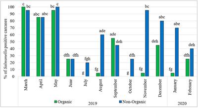 Prevalence and antibiotic resistance of Salmonella in organic and non-organic chickens on the Eastern Shore of Maryland, USA